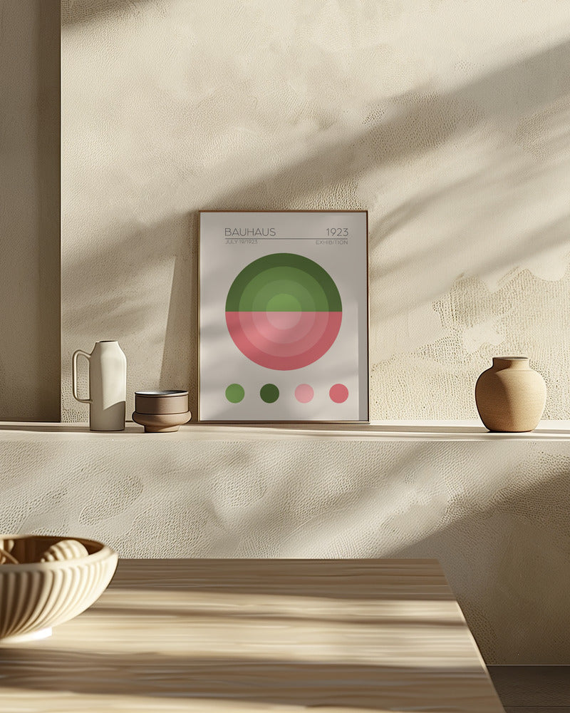 Bauhaus Yesil Daire Poster